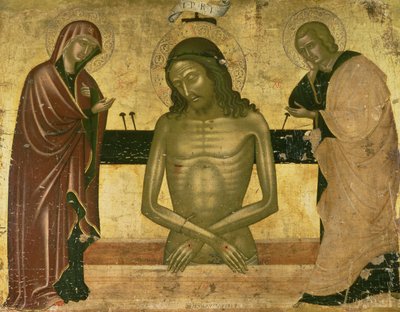 Die Agonie Christi mit der Jungfrau und Johannes dem Täufer, ca. 1489-93 von Nicola Zafuri